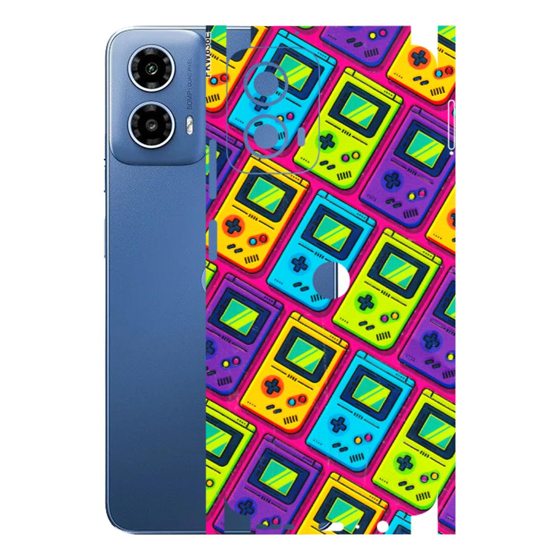 Motorola Phone Skins (All Models) - Gameboy Colourful - 3D Embossed Finish (L-266) Motorola Moto G 34 (5G)