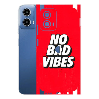 Motorola Phone Skins (All Models) - No Bad Vibes - 3D Embossed Finish (L-280) Motorola Moto G 34 (5G)