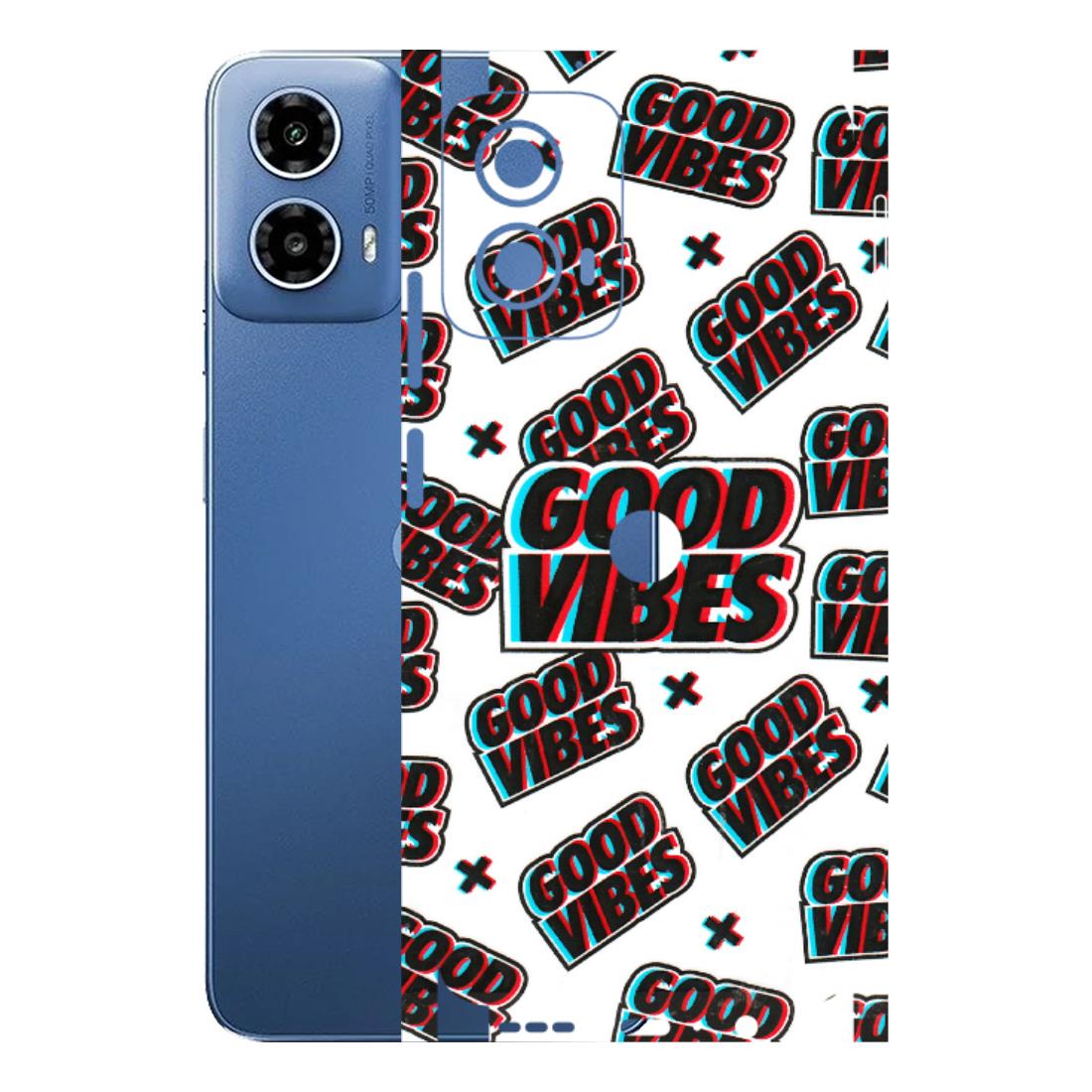 Motorola Phone Skins (All Models) - Good Vibes - 3D Embossed Finish (L-282) Motorola Moto G 34 (5G)
