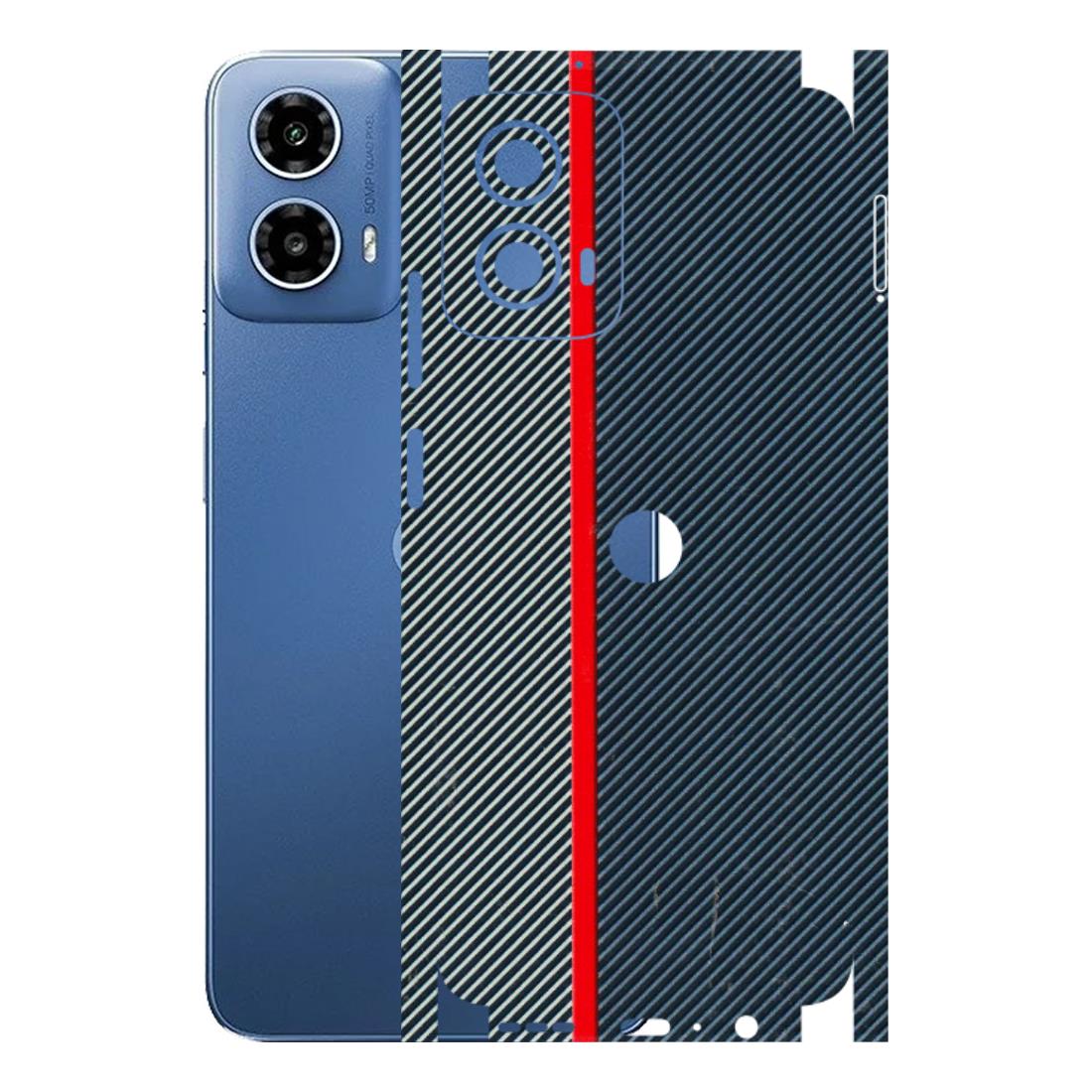 Motorola Phone Skins (All Models) - Blue Sober Lines - 3D Embossed Finish (L-305) Motorola Moto G 34 (5G)