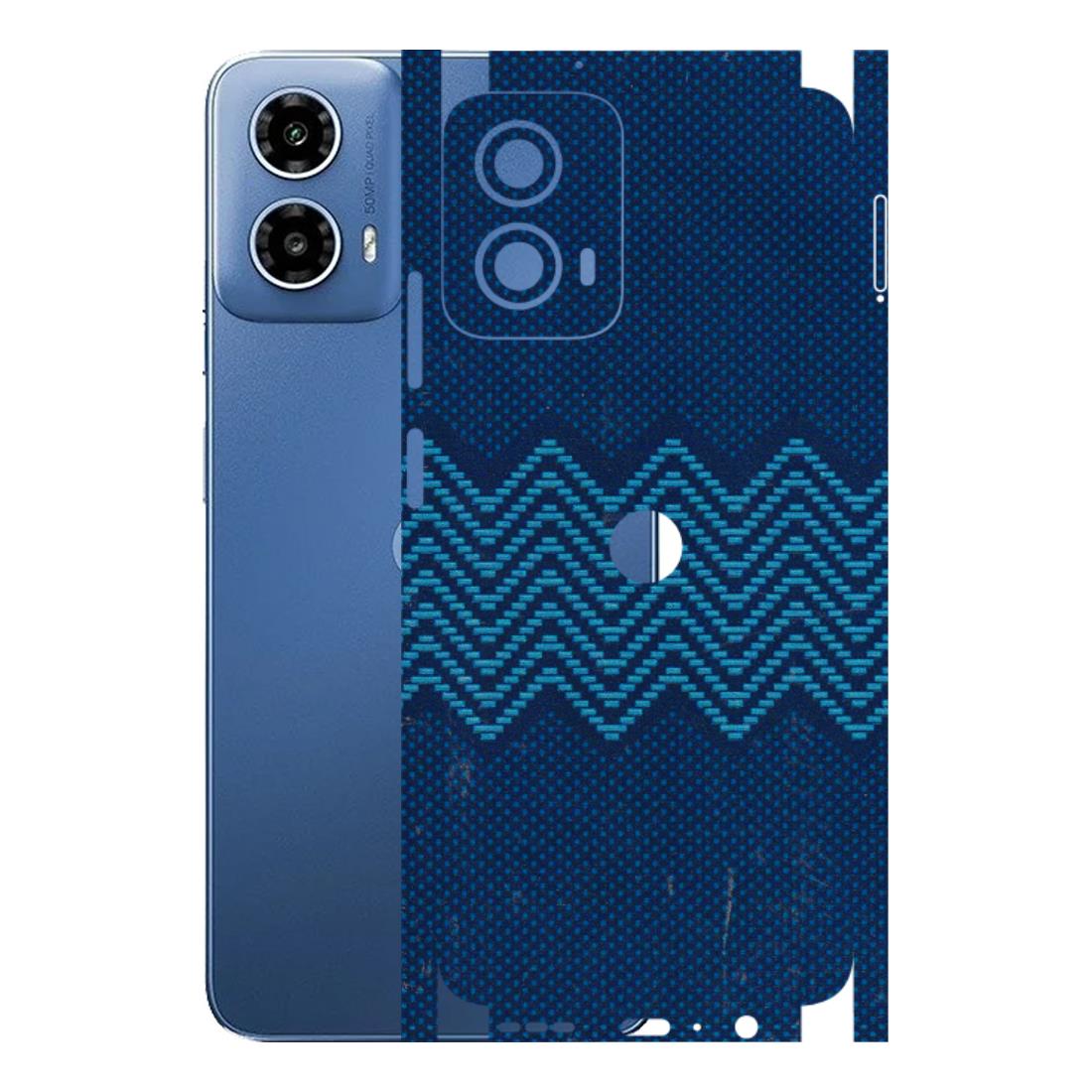 Motorola Phone Skins (All Models) - Blue Sober Waves - 3D Embossed Finish (L-306) Motorola Moto G 34 (5G)