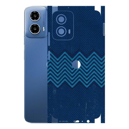 Motorola Phone Skins (All Models) - Blue Sober Waves - 3D Embossed Finish (L-306) Motorola Moto G 34 (5G)