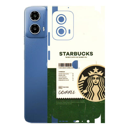 Motorola Phone Skins (All Models) - Starbucks Barcode - 3D Embossed Finish (L-308) Motorola Moto G 34 (5G)