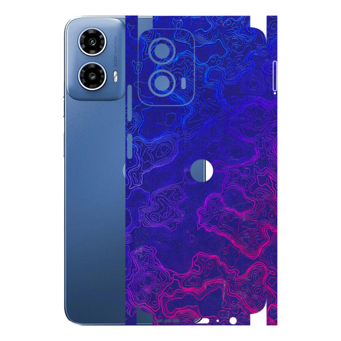 Motorola Phone Skins (All Models) - Purple Ripples Swirl - 3D Embossed Finish (L-314) Motorola Moto G 34 (5G)