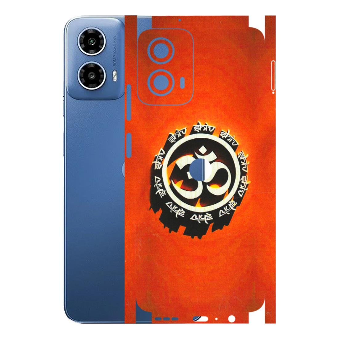 Motorola Phone Skins (All Models) - Aum Shiv Orange - 3D Embossed Finish (L-32) Motorola Moto G 34 (5G)