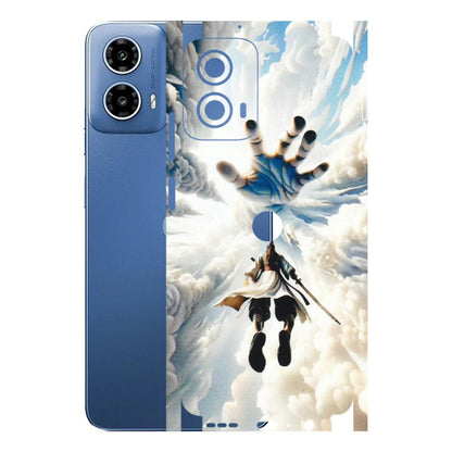 Motorola Phone Skins (All Models) - Big Hand With Monkey King - 3D Embossed Finish (L-323) Motorola Moto G 34 (5G)