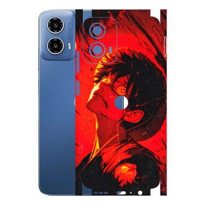 Motorola Phone Skins (All Models) - D.Luffy Power Up One Piece Anime - 3D Embossed Finish (L-326) Motorola Moto G 34 (5G)