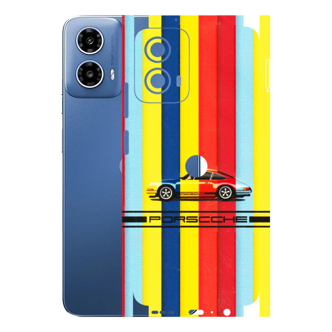 Motorola Phone Skins (All Models) - Multicolour Porche - 3D Embossed Finish (L-39) Motorola Moto G 34 (5G)