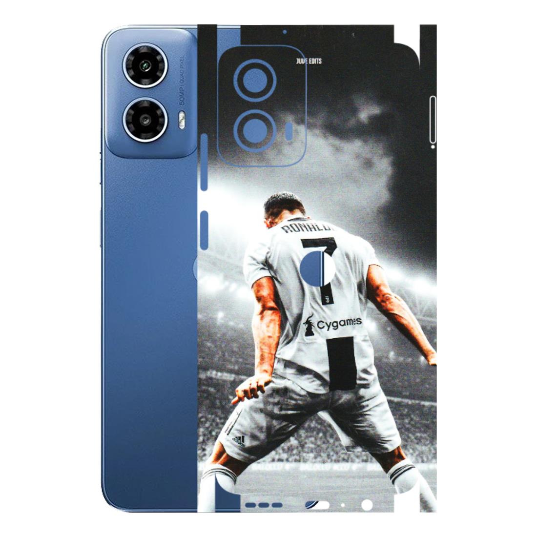 Motorola Phone Skins (All Models) - Ronaldo CR7 Crazy - 3D Embossed Finish (L-44) Motorola Moto G 34 (5G)