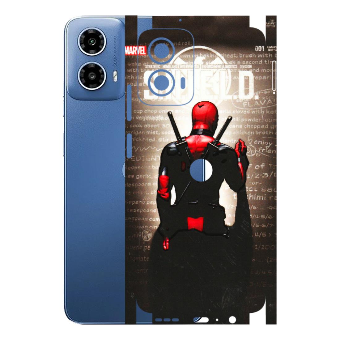 Motorola Phone Skins (All Models) - Deadpool - 3D Embossed Finish (L-56) Motorola Moto G 34 (5G)