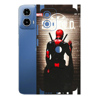 Motorola Phone Skins (All Models) - Deadpool - 3D Embossed Finish (L-56) Motorola Moto G 34 (5G)