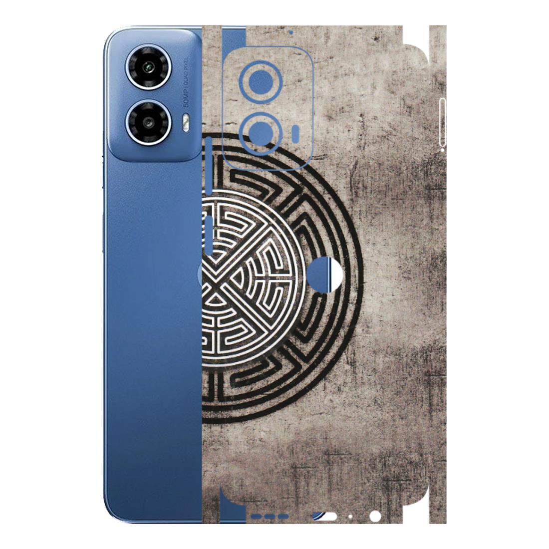 Motorola Phone Skins (All Models) - Mysterious Circular Design - 3D Embossed Finish (L-63) Motorola Moto G 34 (5G)