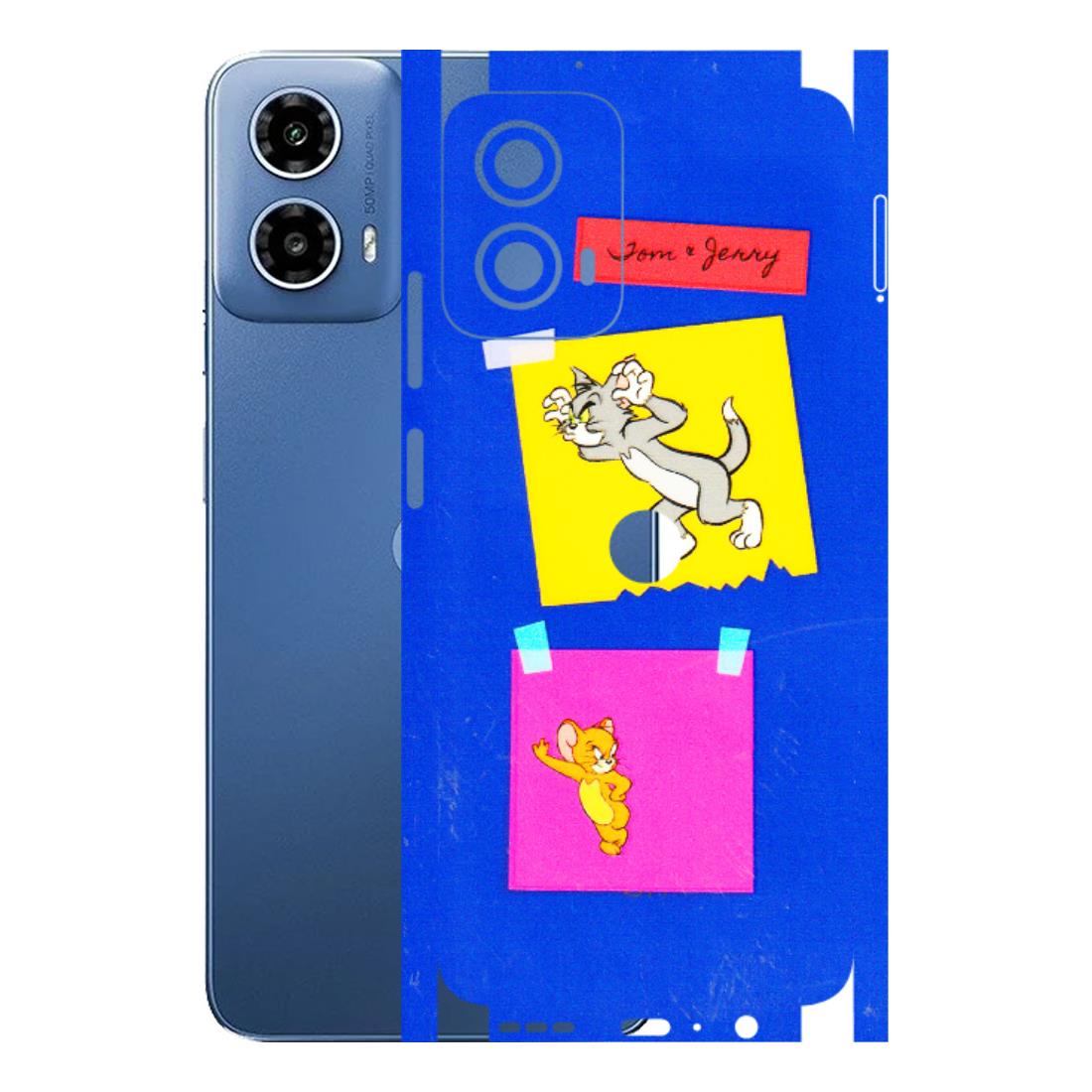 Motorola Phone Skins (All Models) - Tom N Jerry Sticky Notes - 3D Embossed Finish (L-88) Motorola Moto G 34 (5G)