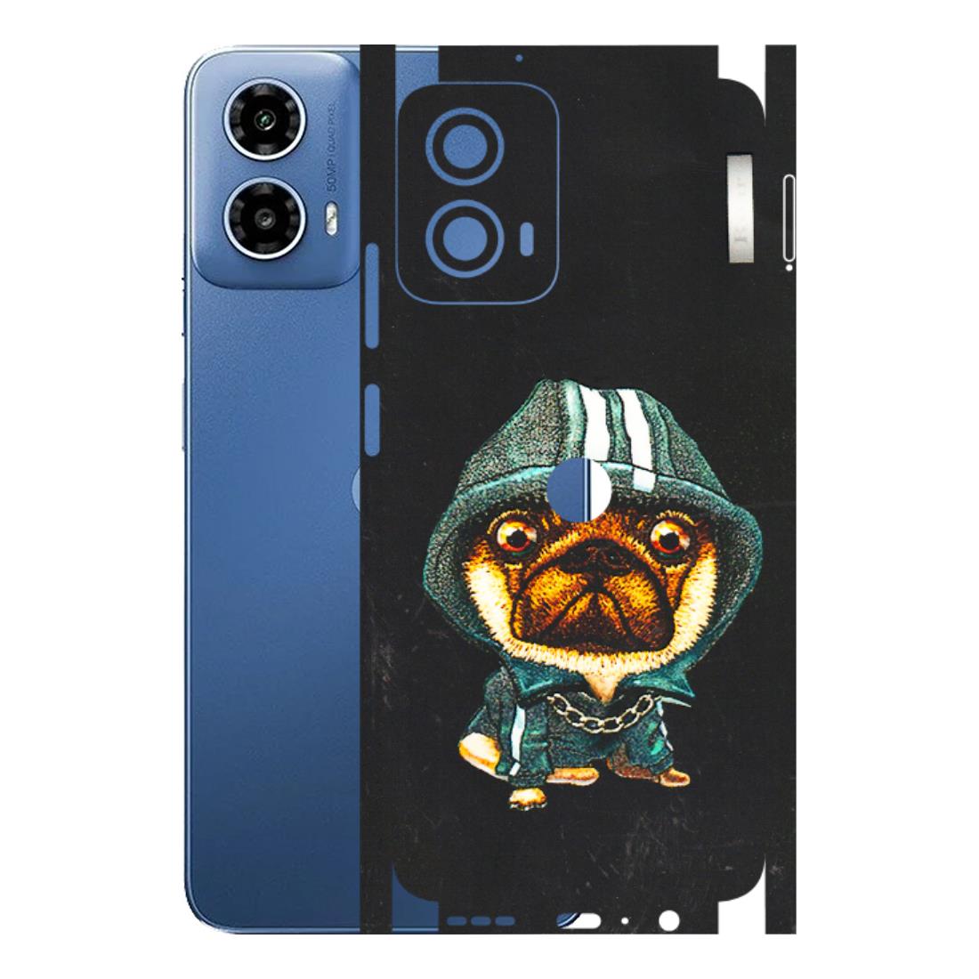 Motorola Phone Skins (All Models) - Puppy N Hoodie - 3D Embossed Finish (L-90) Motorola Moto G 34 (5G)