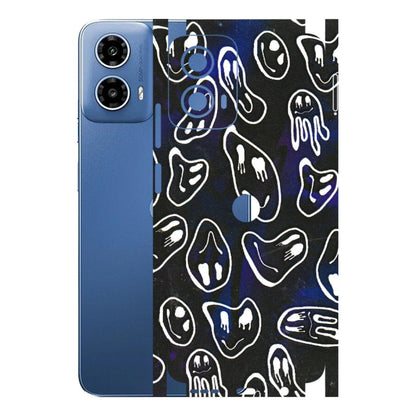Motorola Phone Skins (All Models) - Distorted Smileys - 3D Embossed Finish (L-92) Motorola Moto G 34 (5G)