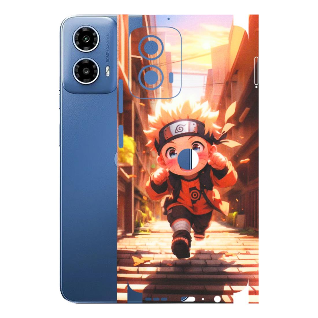 Motorola Phone Skins (All Models) - Naruto Cute Toon Running - Matte Finish (M-04) Motorola Moto G 34 (5G)