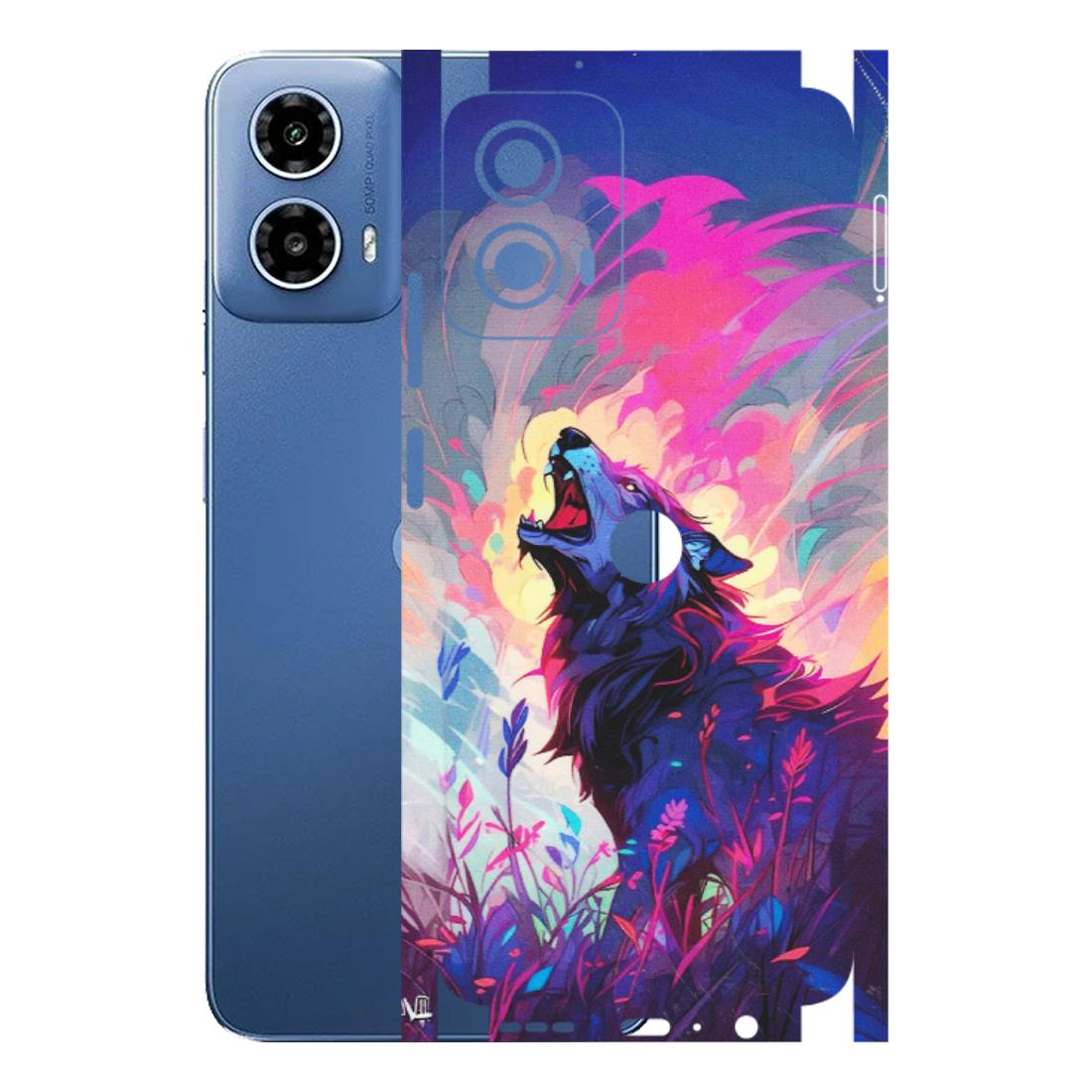 Motorola Phone Skins (All Models) - New Wild Wolf Abstract - Matte Finish (M-125) Motorola Moto G 34 (5G)