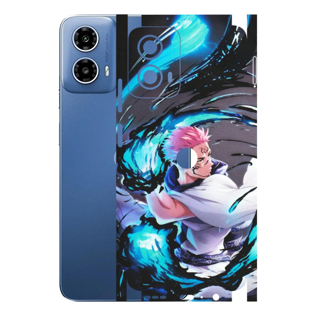Motorola Phone Skins (All Models) - New Jujutsu Kaisen Grey Blue Anime - Matte Finish (M-127) Motorola Moto G 34 (5G)