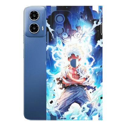 Motorola Phone Skins (All Models) - Blue Thunder Luffy Anime - Matte Finish (M-132) Motorola Moto G 34 (5G)