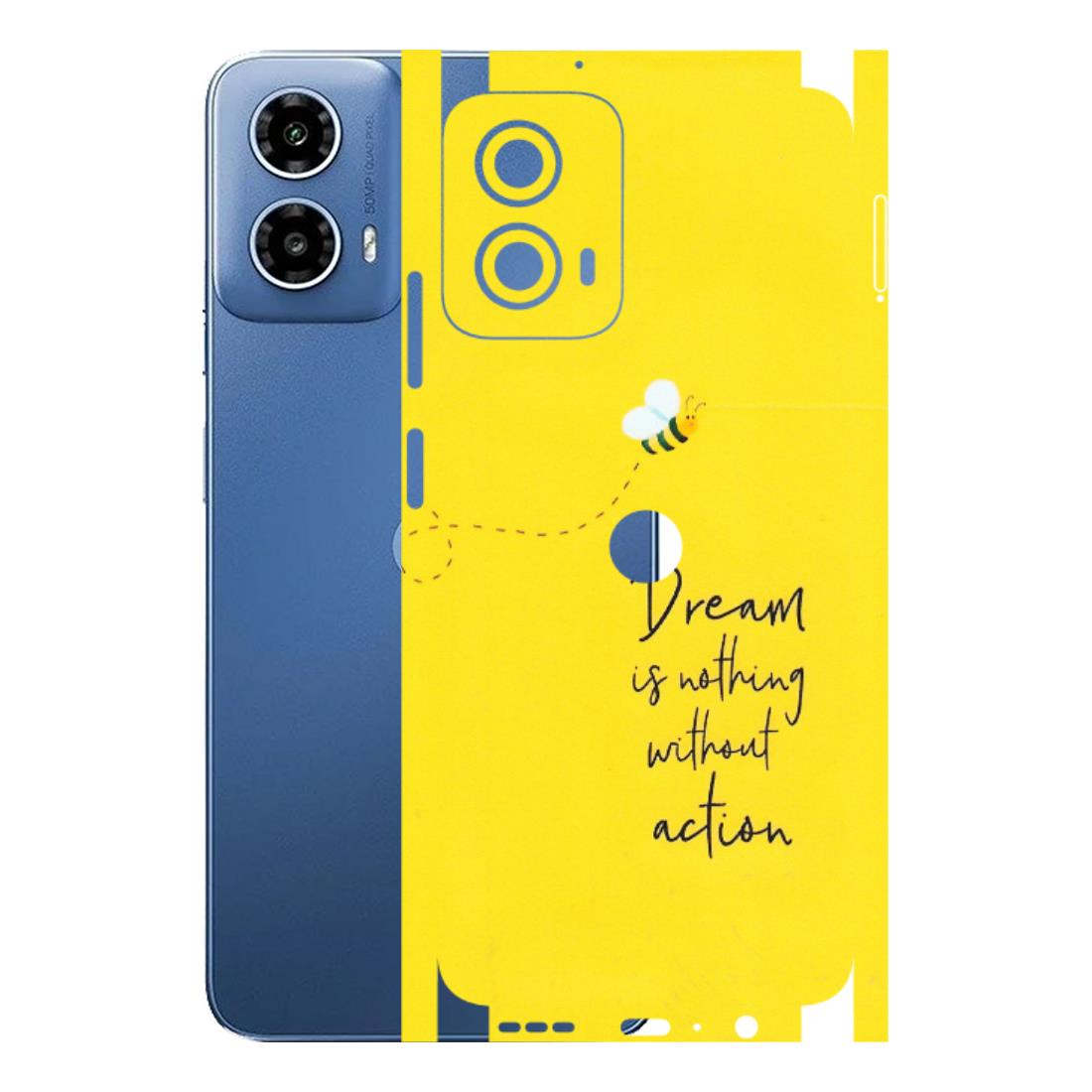Motorola Phone Skins (All Models) - Dream Is Nothing Without Action - Matte Finish (M-138) Motorola Moto G 34 (5G)