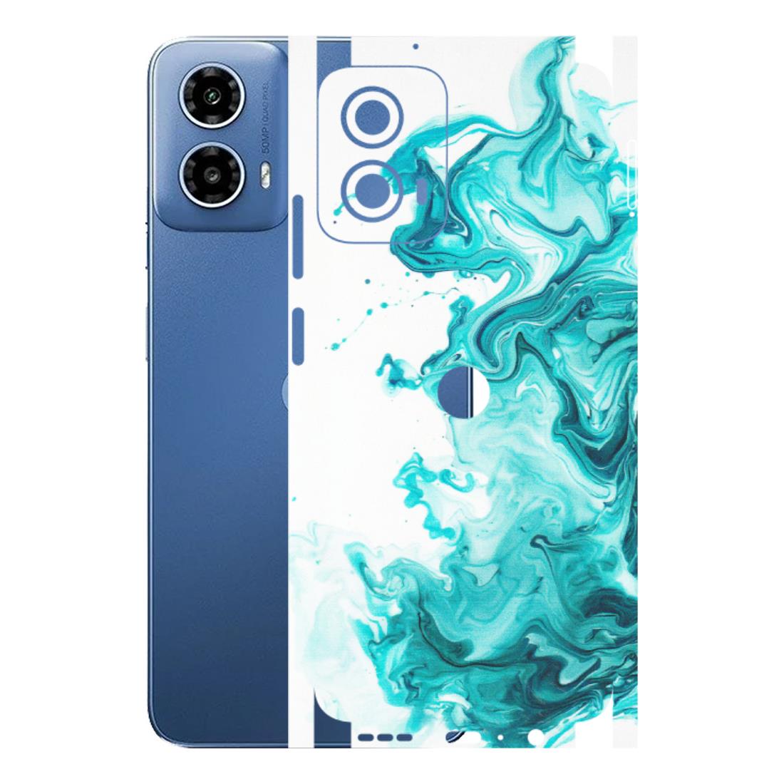 Motorola Phone Skins (All Models) - Sky Blue Abstract Colour - Matte Finish (M-146) Motorola Moto G 34 (5G)
