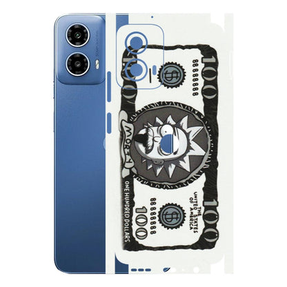 Motorola Phone Skins (All Models) - Rick And Morty Hundred Dollar Anime - Matte Finish (M-161) Motorola Moto G 34 (5G)