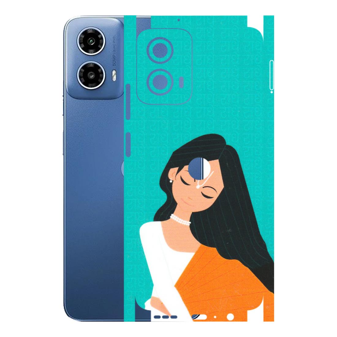 Motorola Phone Skins (All Models) - Radhe Radhe With Hindu Symbol - Matte Finish (M-164) Motorola Moto G 34 (5G)