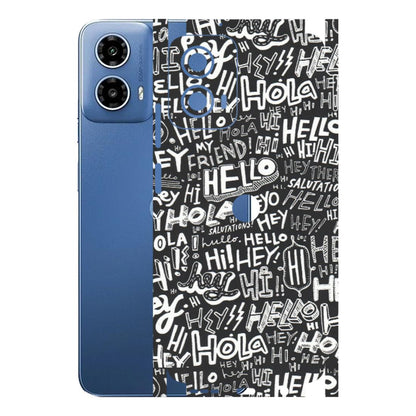 Motorola Phone Skins (All Models) - Hi Hello Doodles - Matte Finish (M-25) Motorola Moto G 34 (5G)