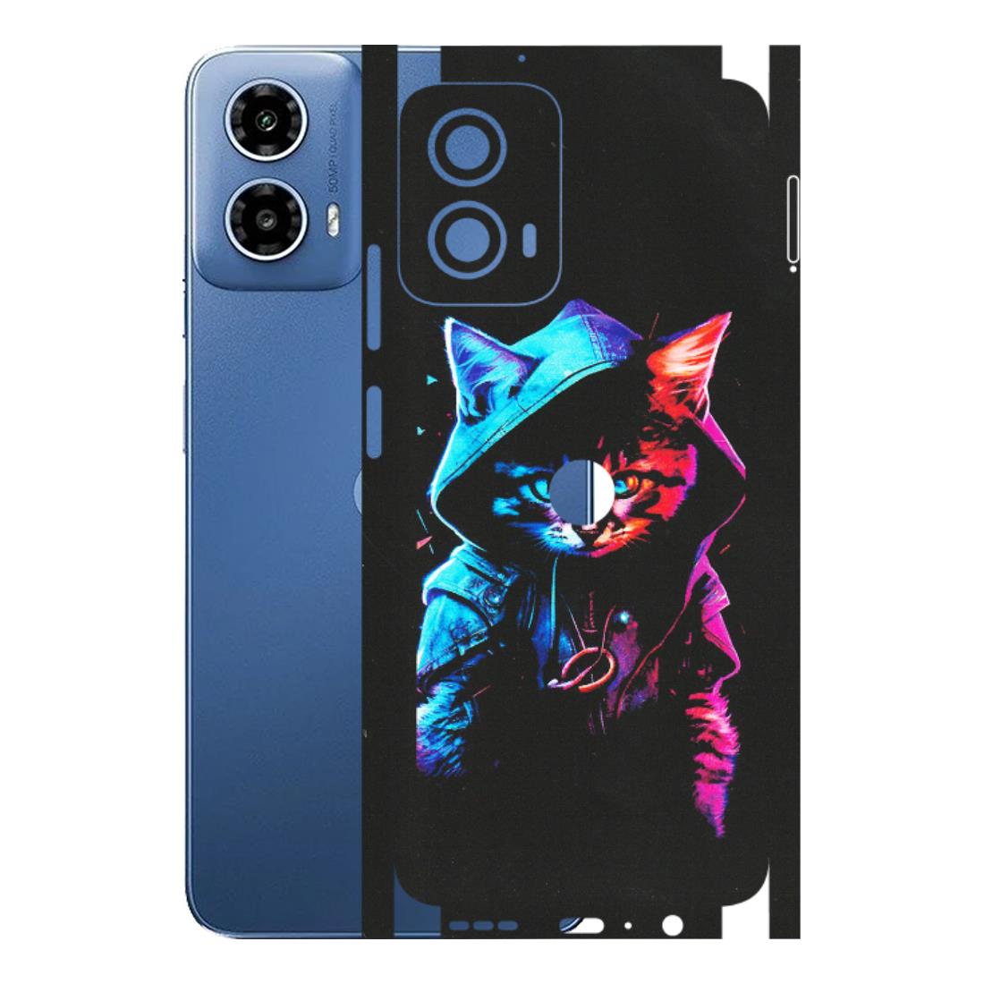 Motorola Phone Skins (All Models) - Cyberpunk Cat - Matte Finish (M-45) Motorola Moto G 34 (5G)