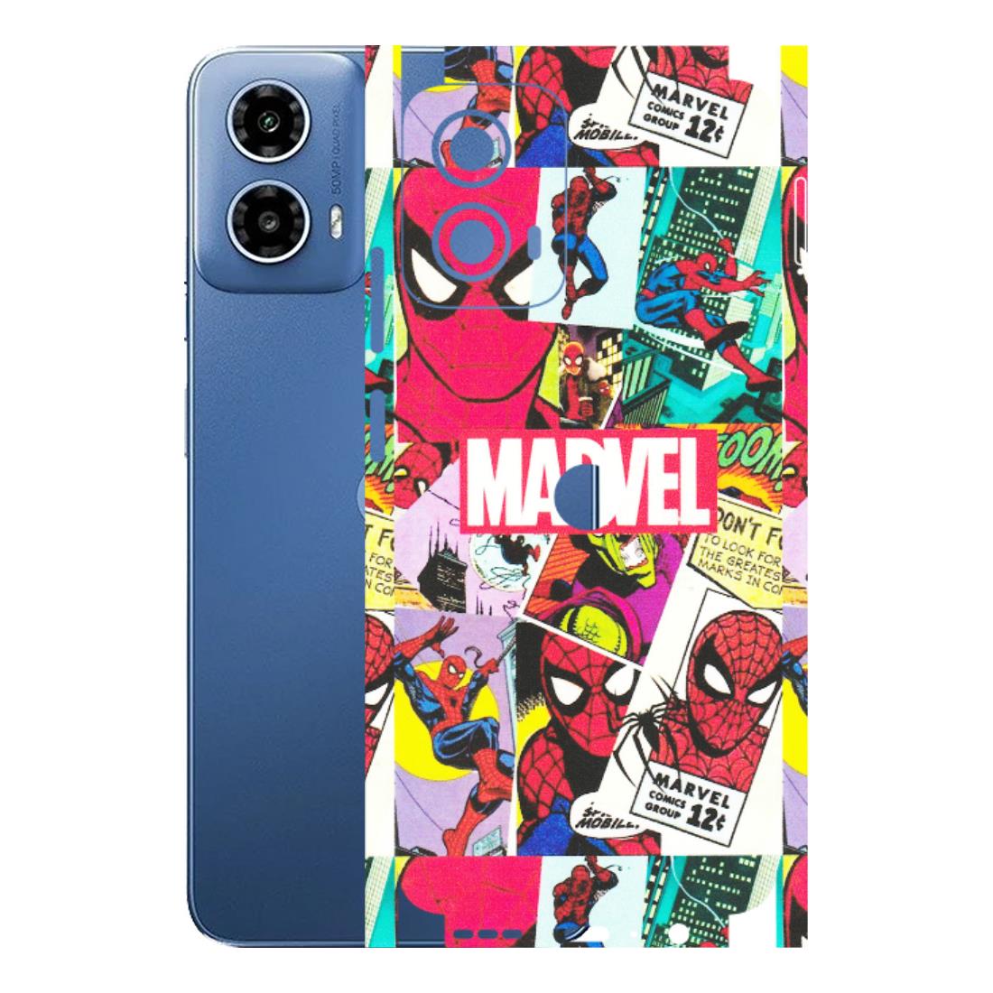 Motorola Phone Skins (All Models) - Marvel Comic Spiderman Grafitti - Matte Finish (M-72) Motorola Moto G 34 (5G)