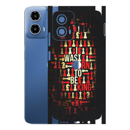 Motorola Phone Skins (All Models) - Born To Be King - Matte Finish (M-73) Motorola Moto G 34 (5G)