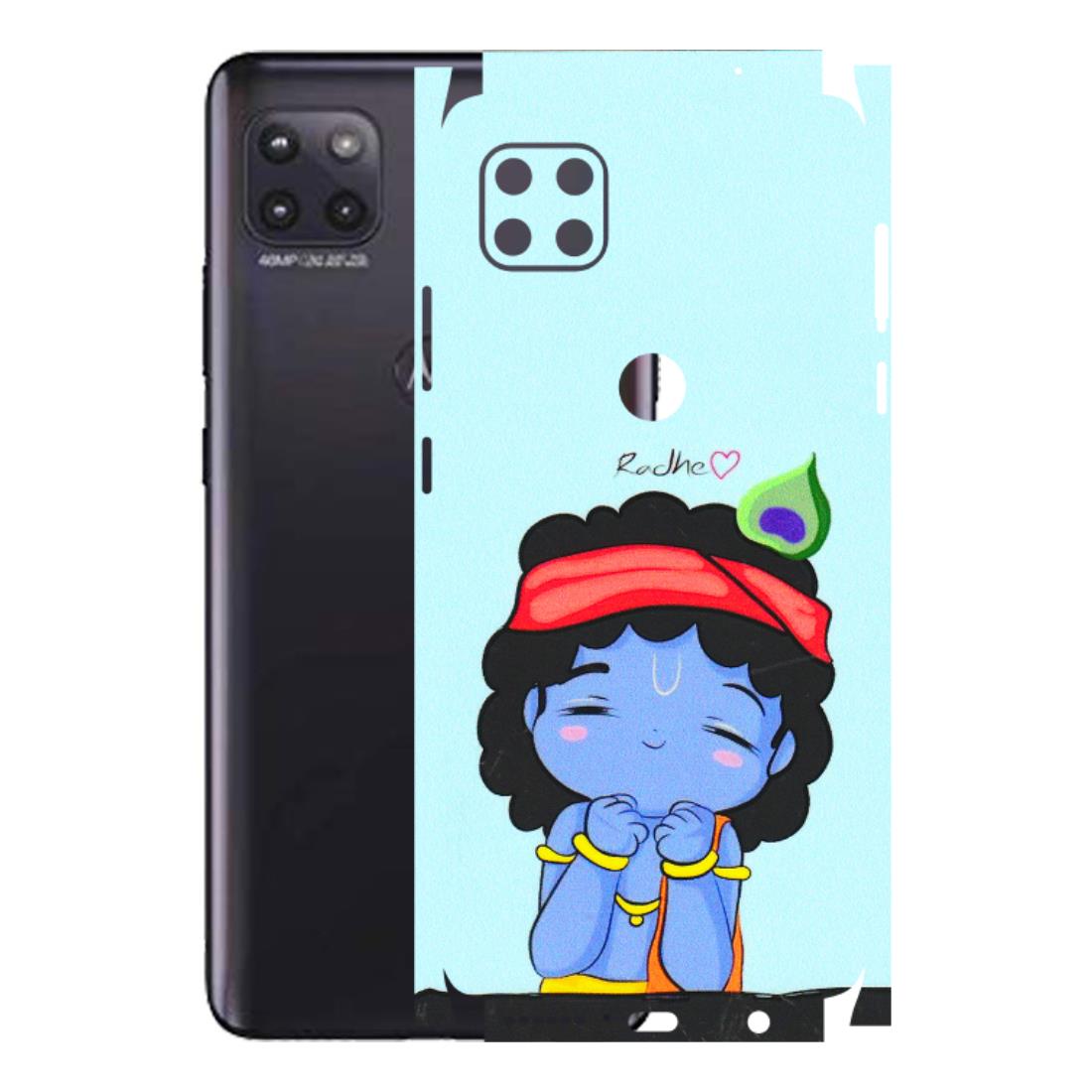 Motorola Phone Skins (All Models) - Radhe Radhe Cute Toon - 3D Embossed Finish (L-05) Motorola Moto G (5G)