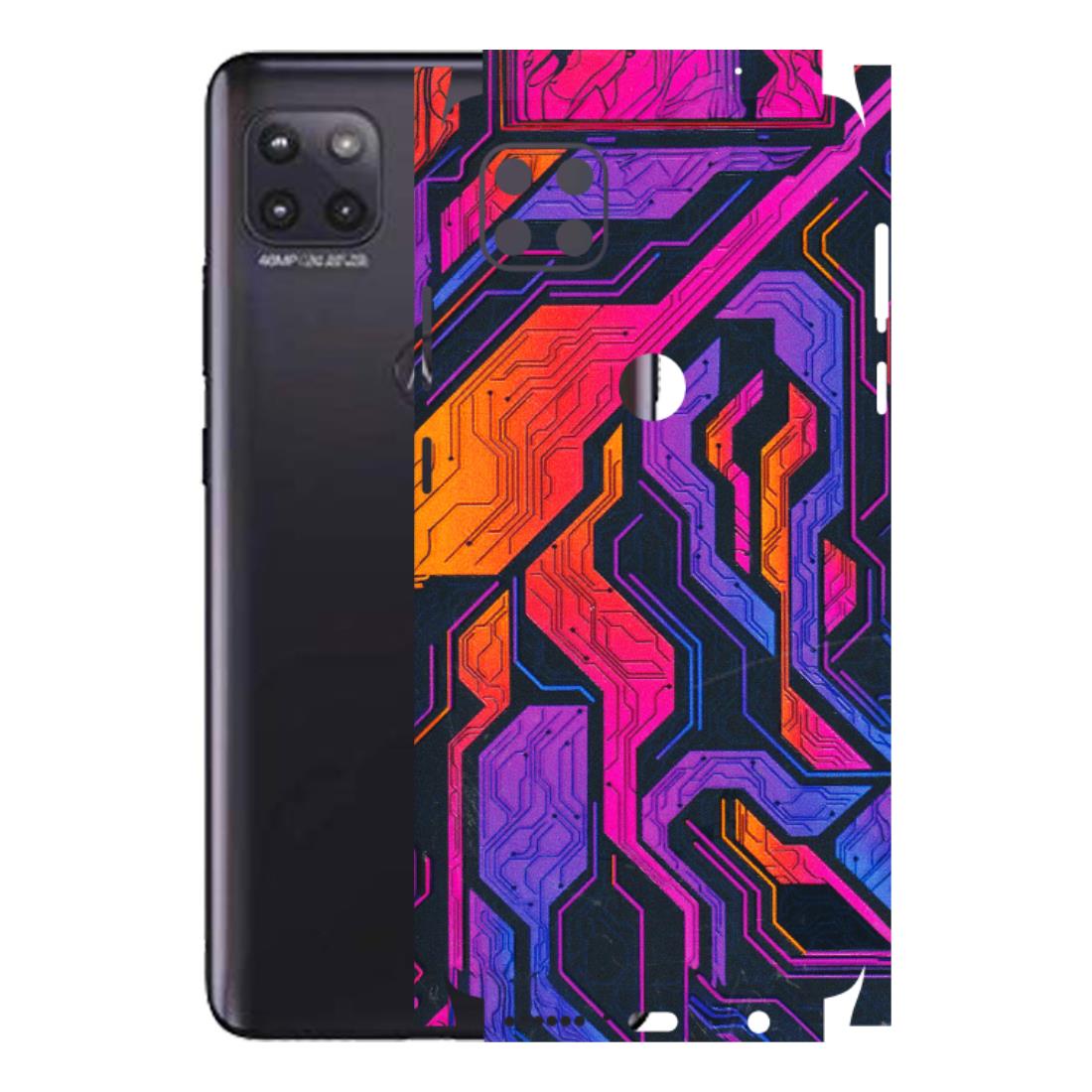 Motorola Phone Skins (All Models) - Tech Circuits Futuristic - 3D Embossed Finish (L-07) Motorola Moto G (5G)