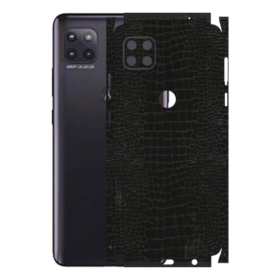 Motorola Phone Skins (All Models) - Snake Leather Black - 3D Embossed Finish (L-107) Motorola Moto G (5G)