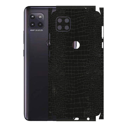 Motorola Phone Skins (All Models) - Snake Leather Black - 3D Embossed Finish (L-107) Motorola Moto G (5G)
