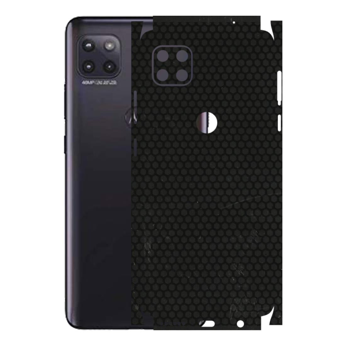 Motorola Phone Skins (All Models) - Black honeycomb - 3D Embossed Finish (L-114) Motorola Moto G (5G)