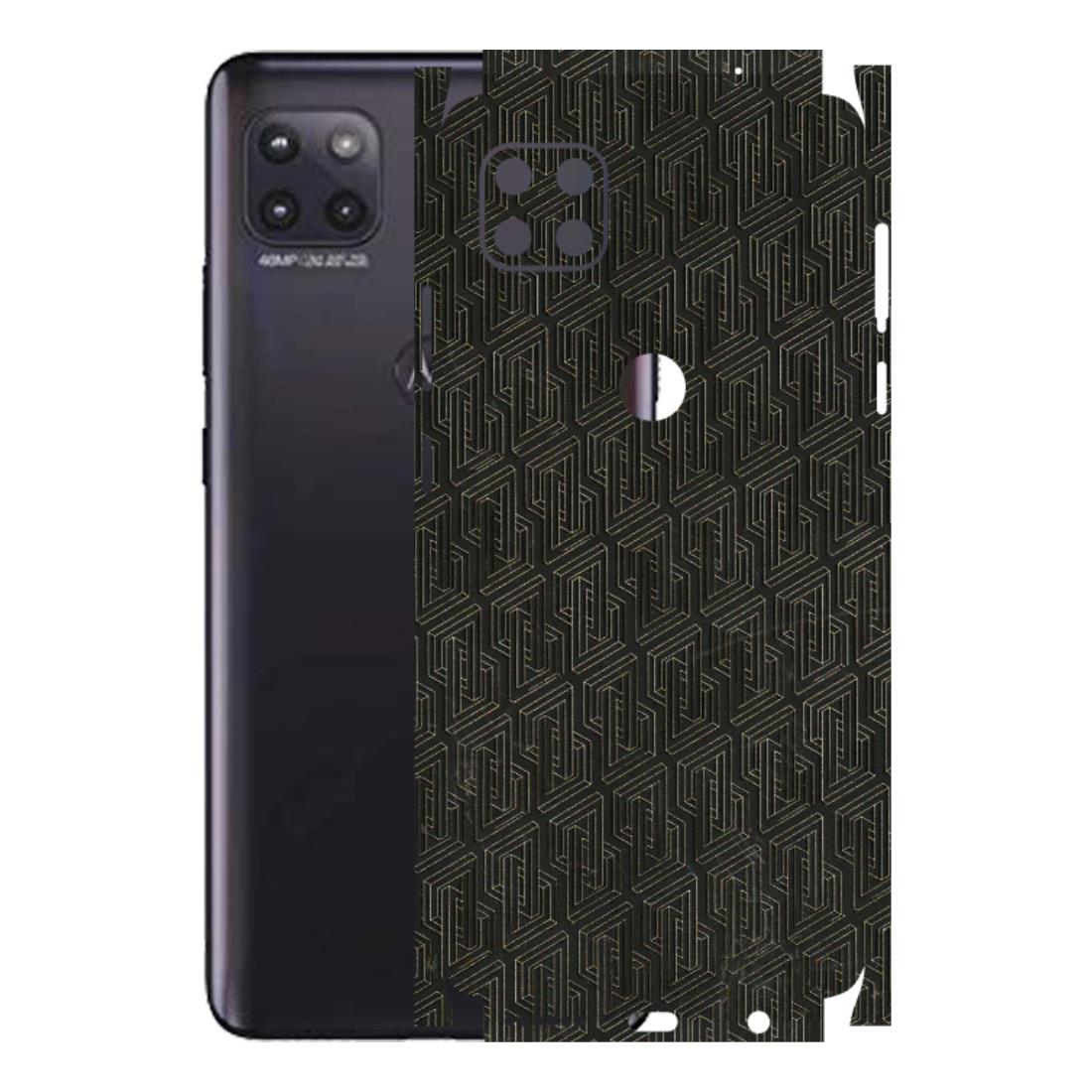 Motorola Phone Skins (All Models) - Black Abstract Pattern - 3D Embossed Finish (L-117) Motorola Moto G (5G)