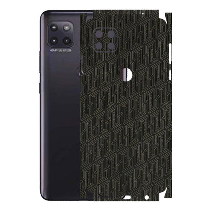 Motorola Phone Skins (All Models) - Black Abstract Pattern - 3D Embossed Finish (L-117) Motorola Moto G (5G)