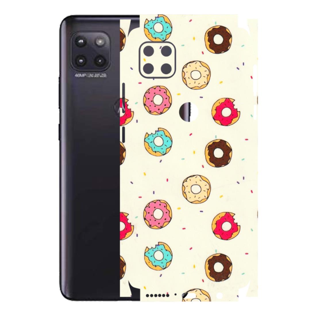 Motorola Phone Skins (All Models) - Mini Donuts Doodle Art - 3D Embossed Finish (L-122) Motorola Moto G (5G)