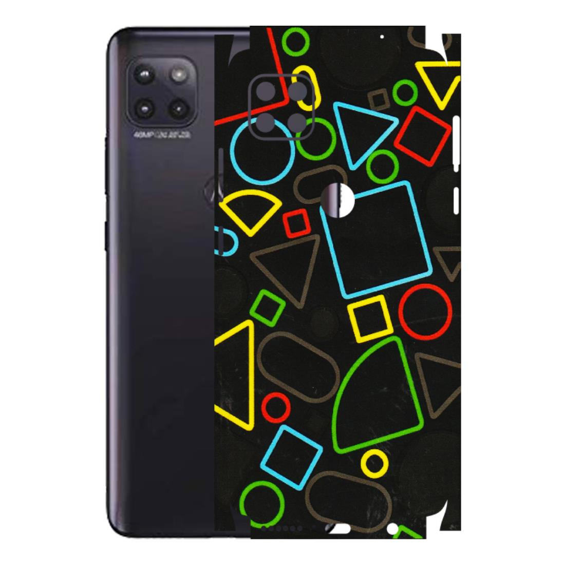 Motorola Phone Skins (All Models) - Black Shapes - 3D Embossed Finish (L-131) Motorola Moto G (5G)