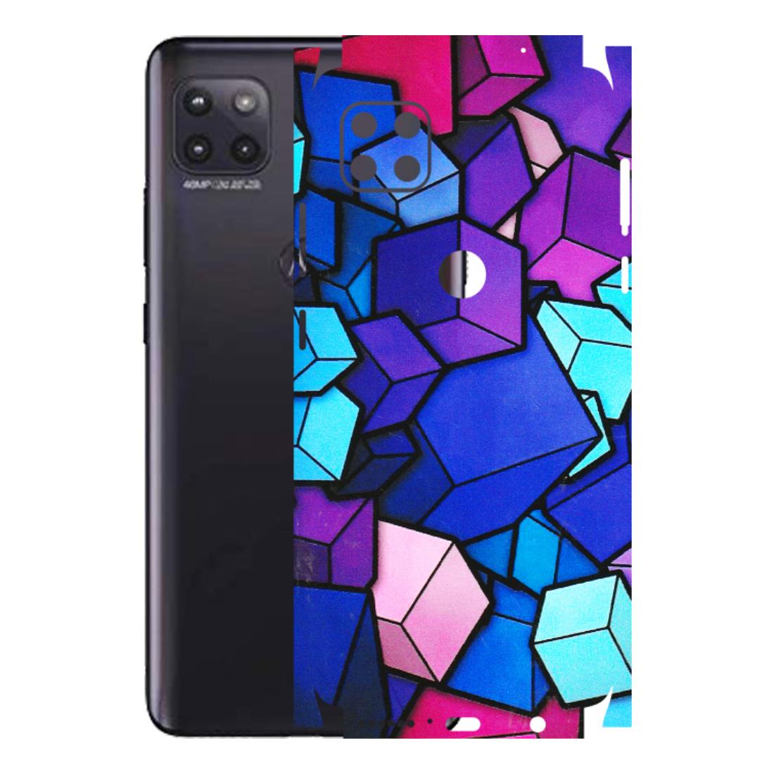 Motorola Phone Skins (All Models) - Cube Doodle - 3D Embossed Finish (L-141) Motorola Moto G (5G)