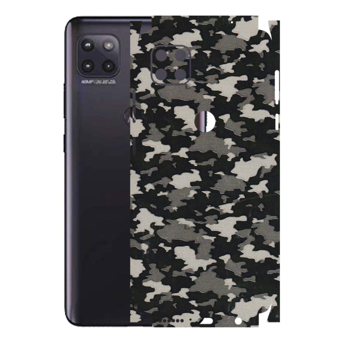 Motorola Phone Skins (All Models) - Black/Grey Camoflaunge - 3D Embossed Finish (L-142) Motorola Moto G (5G)