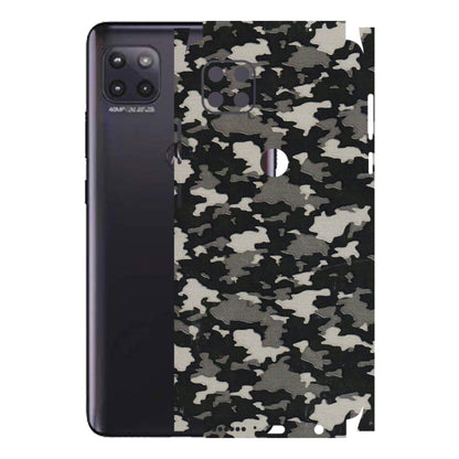 Motorola Phone Skins (All Models) - Black/Grey Camoflaunge - 3D Embossed Finish (L-142) Motorola Moto G (5G)