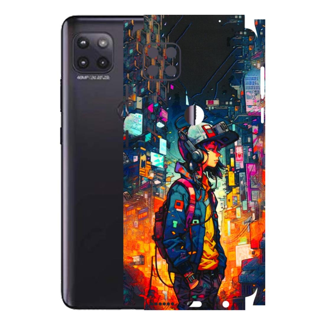 Motorola Phone Skins (All Models) - Street Anime Guy - 3D Embossed Finish (L-158) Motorola Moto G (5G)
