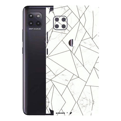 Motorola Phone Skins (All Models) - Luxury White Marble Effect - 3D Embossed Finish (L-168) Motorola Moto G (5G)