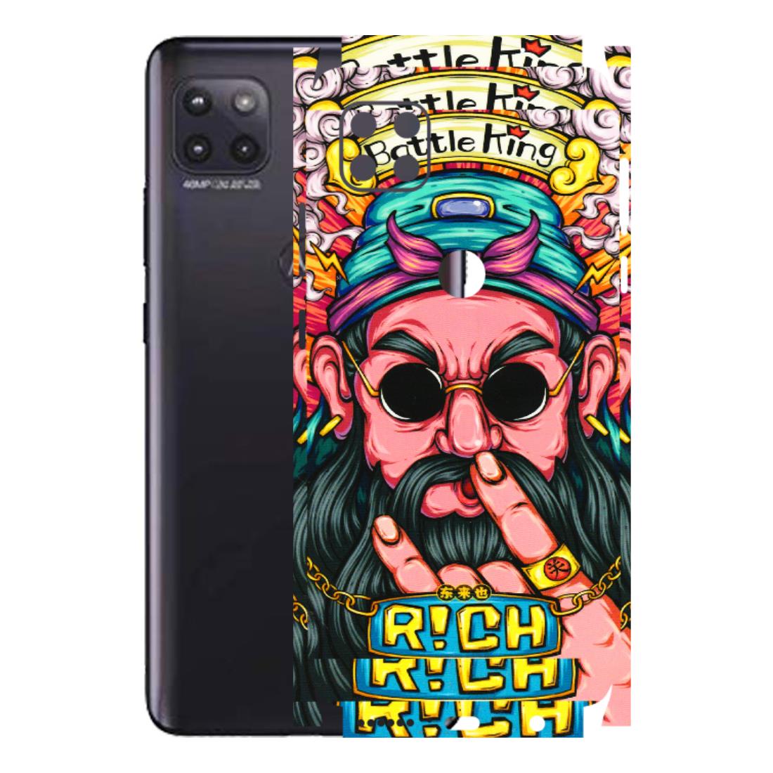 Motorola Phone Skins (All Models) - Battle King Dude Face - 3D Embossed Finish (L-178) Motorola Moto G (5G)