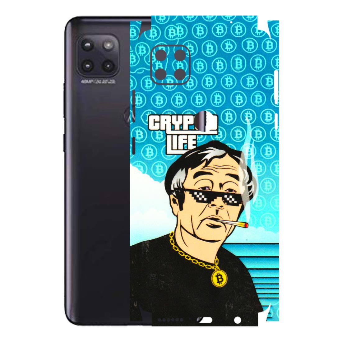 Motorola Phone Skins (All Models) - Crypto Thug Life - 3D Embossed Finish (L-179) Motorola Moto G (5G)
