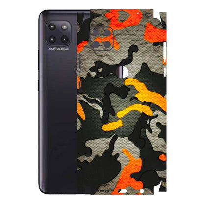 Motorola Phone Skins (All Models) - Orange Camouflage - 3D Embossed Finish (L-204) Motorola Moto G (5G)