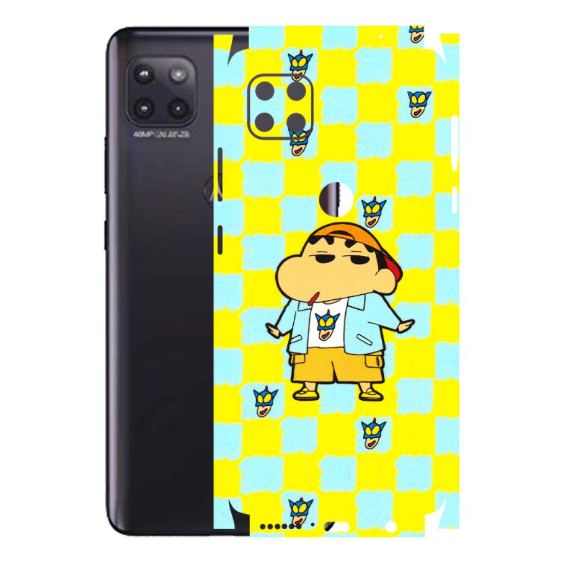 Motorola Phone Skins (All Models) - Yellow Blue Shinchan Cute - 3D Embossed Finish (L-221) Motorola Moto G (5G)