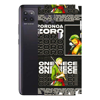 Motorola Phone Skins (All Models) - One Piece Zoro - 3D Embossed Finish (L-250) Motorola Moto G (5G)